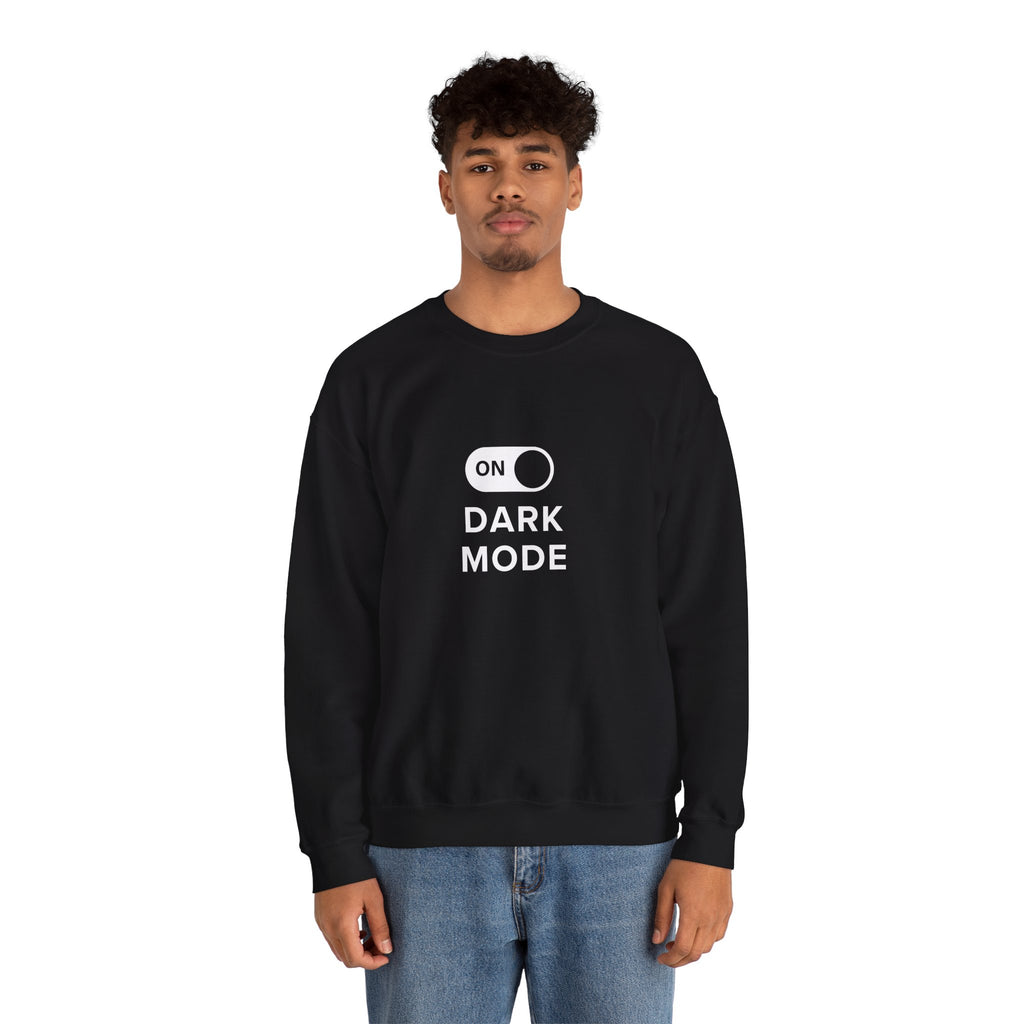 Dark Mode Activated Crewneck | Modern Mobster Unisex Sweatshirt
