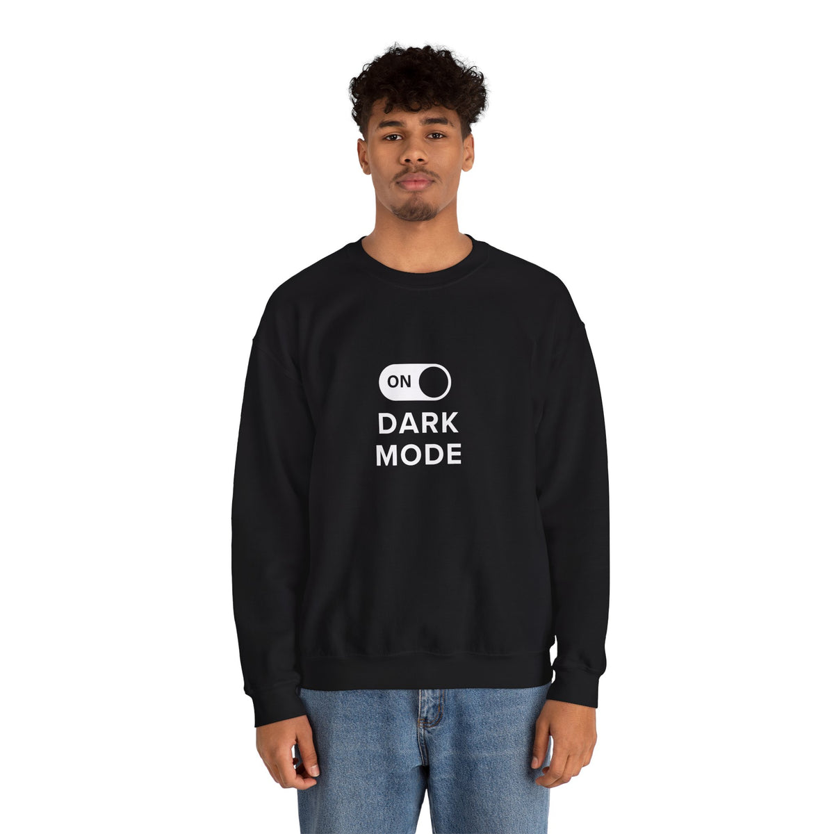 Dark Mode Activated Crewneck | Modern Mobster Unisex Sweatshirt